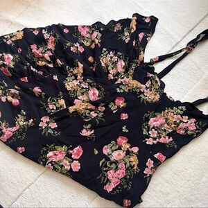 Reformation floral midi dress tie strap size 2